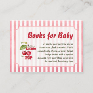 Tarjeta De Recepción Ducha de bebé de libro Cereza en la parte superior