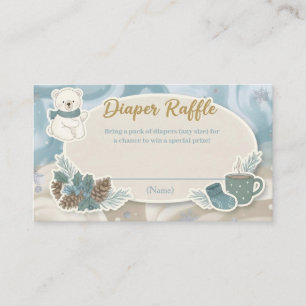 Tarjeta De Recepción Ducha de bebé de oso polar de pino de invierno Rif