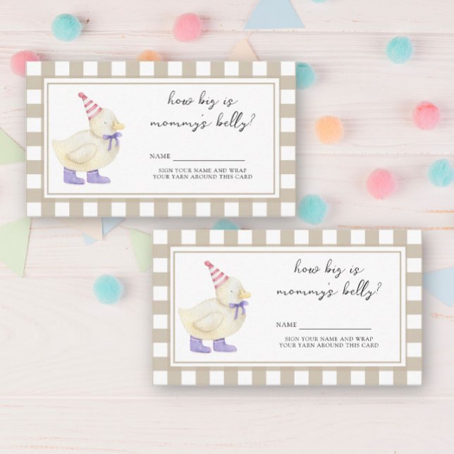 Tarjeta De Recepción Ducha de bebé de pato - ¿Qué tan grande es la barr (Subido por el creador)