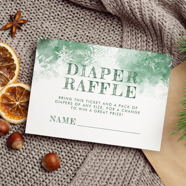 Tarjeta De Recepción Ducha de bebé de rifas de pañales de invierno (Subido por el creador)