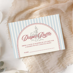 Tarjeta De Recepción Ducha de bebé del 4 de julio Sorteo de pañales