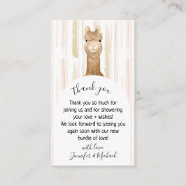 Tarjeta De Recepción Ducha de bebé del Alpaca del Bosque Gracias