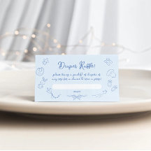 Ducha de bebé dibujada a mano, sorteo de pañales p