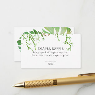 Tarjeta De Recepción Ducha de Bebé en el Paraíso Rifa de Pañales Tropic