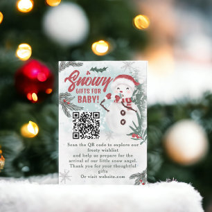 Tarjeta De Recepción Ducha de bebé en el registro de nevados de pino ve