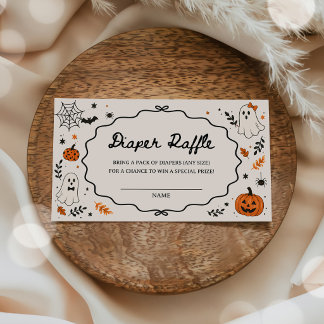 Tarjeta De Recepción Ducha de bebé fantasma de Halloween Sorteo de paña