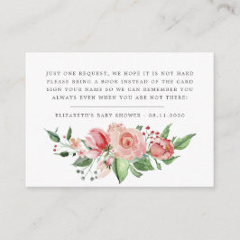 Tarjeta De Recepción ducha de bebé floral de flor de medianoche