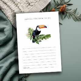 Tarjeta De Recepción Ducha de Bebé Foliaje de Tucán de Selva Tropical