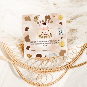 Tarjeta De Recepción Ducha de bebé Holy Cow Sorteo de pañales