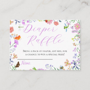 Tarjeta De Recepción Ducha de Bebé Little Love Bug Sorteo de Pañales