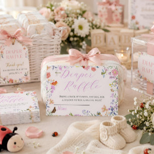 Tarjeta De Recepción Ducha de Bebé Little Love Bug Sorteo de Pañales