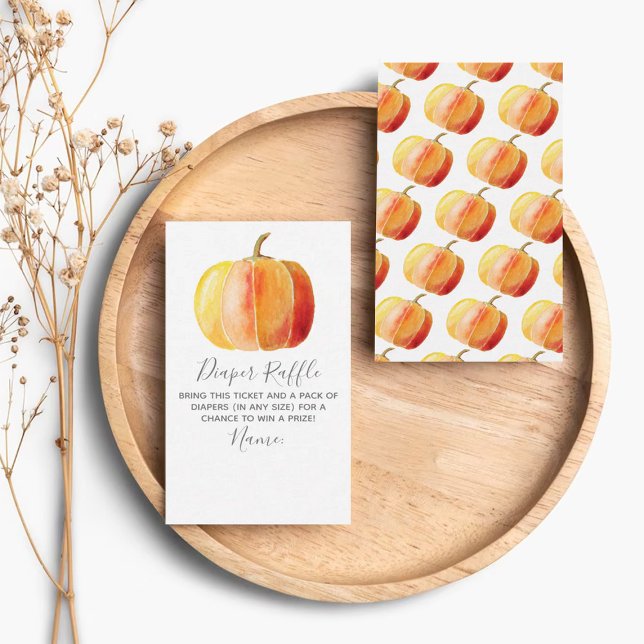 Tarjeta De Recepción Ducha de bebé Little Pumpkin Sorteo de pañales (Subido por el creador)