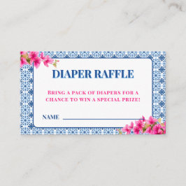 Tarjeta De Recepción Ducha de Bebé Mamma Mia Sorteo de Pañales