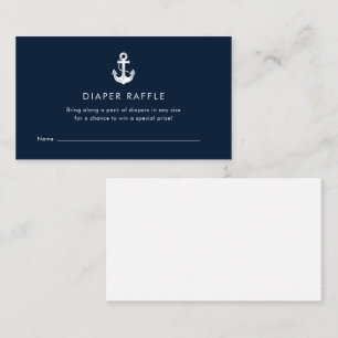 Tarjeta De Recepción Ducha de bebé marinero azul marino, rifa de pañale