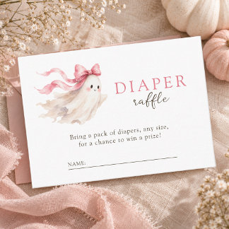 Tarjeta De Recepción Ducha de bebé niña Pink Little Boo Rifra de pañale