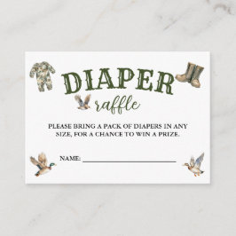 Tarjeta De Recepción Ducha de bebé niño cacería rifa de pañales