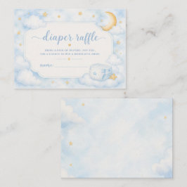 Tarjeta De Recepción Ducha de bebé niño Cloud Nine Rifa de pañales