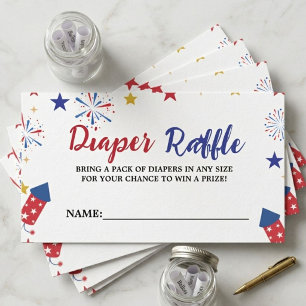 Tarjeta De Recepción Ducha de bebé para el 4 de julio de independencia 