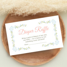 Ducha de Bebé Pequeña Flor Silvestre Rifa de Pañal