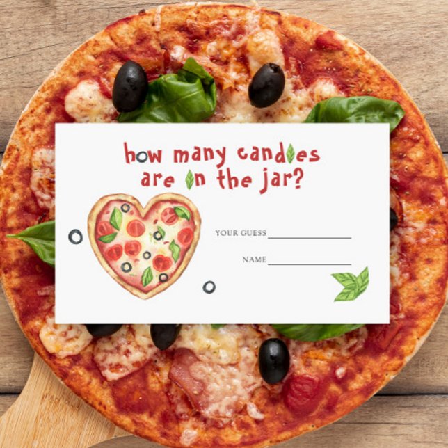 Tarjeta De Recepción Ducha de bebé pizza - ¿Cuántos dulces? (Subido por el creador)