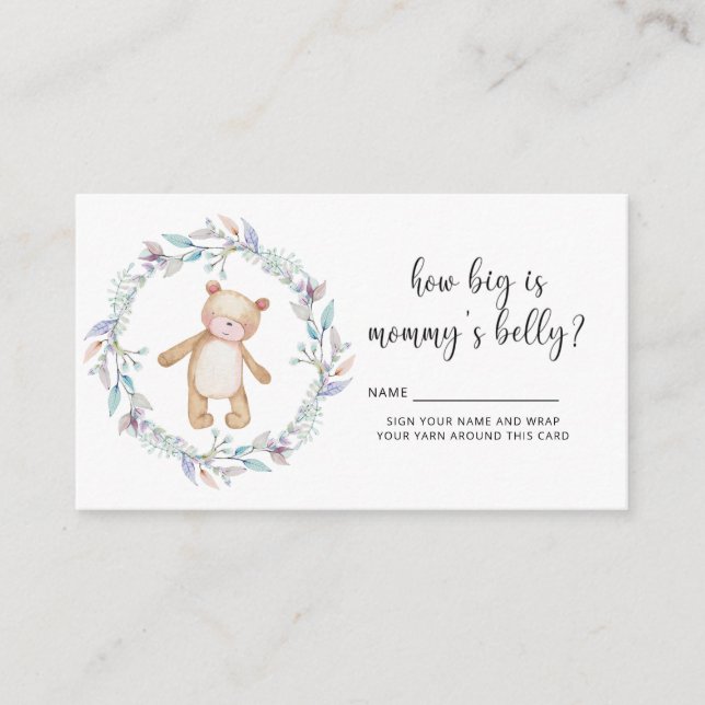 Tarjeta De Recepción Ducha de bebé, ¿qué tan grande es la barriga de ma (Anverso)