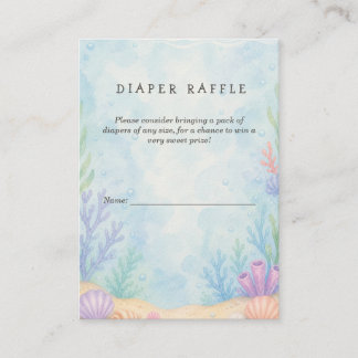 Tarjeta De Recepción Ducha de Bebé Sea You Soon Rifa de Pañales