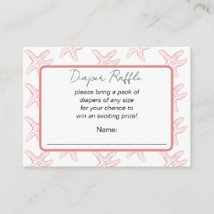 Tarjeta De Recepción Ducha de Bebé Sea You Soon Rifa de Pañales