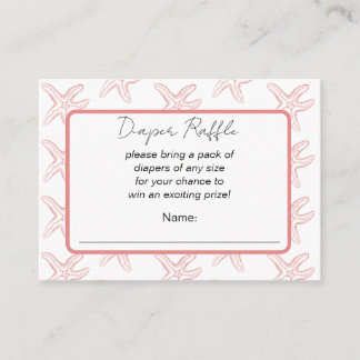 Tarjeta De Recepción Ducha de Bebé Sea You Soon Rifa de Pañales