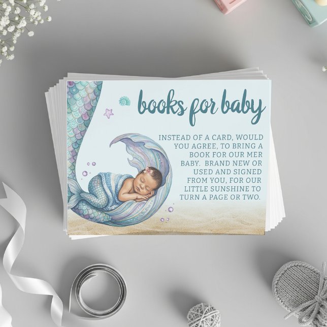 Tarjeta De Recepción Ducha de Bebé Sirena Rifa de Pañales (Subido por el creador)