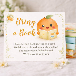 Tarjeta De Recepción Ducha de Bebé Trae un Libro en Lugar de una Tarjet