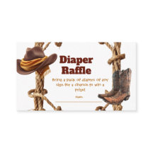 Ducha de bebé vaquero pequeño: rifa de pañales