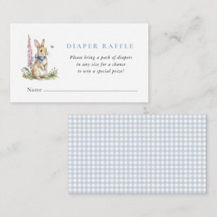 Tarjeta De Recepción Ducha de conejo bebé niño linda rifa de pañal 