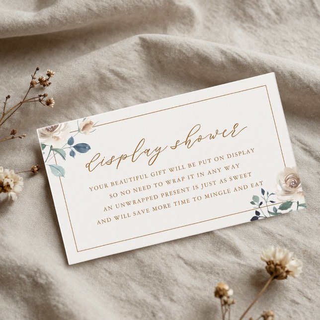 Tarjeta De Recepción Ducha de exhibición floral de otoño rústico para n (Subido por el creador)