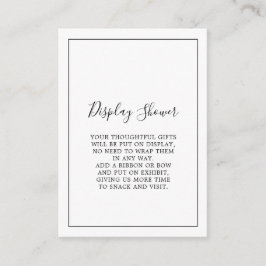 Tarjeta De Recepción Ducha de exhibición minimalista