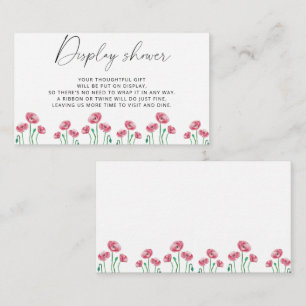 Tarjeta De Recepción Ducha de exhibición minimalista de primavera