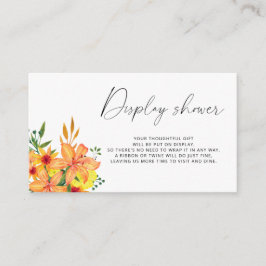 Tarjeta De Recepción Ducha de exhibición minimalista de primavera