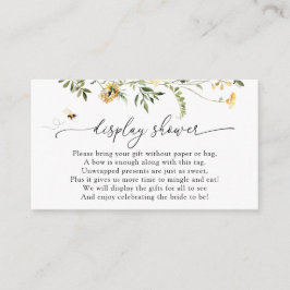 Tarjeta De Recepción Ducha de exposición de flores silvestres de abeja