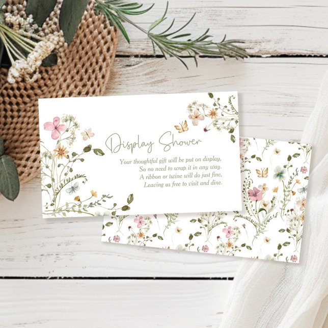 Tarjeta De Recepción Ducha de exposición de novias del Boho Wildflower (Subido por el creador)