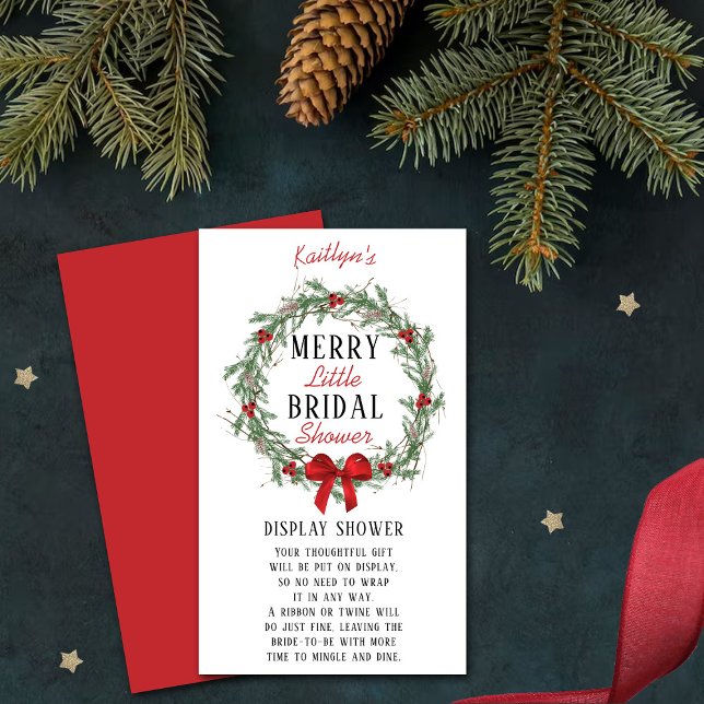 Tarjeta De Recepción Ducha de exposición de novias para Navidades peque (Subido por el creador)