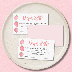 Tarjeta De Recepción Ducha de Fresa para Bebe Sorteo de Pañales