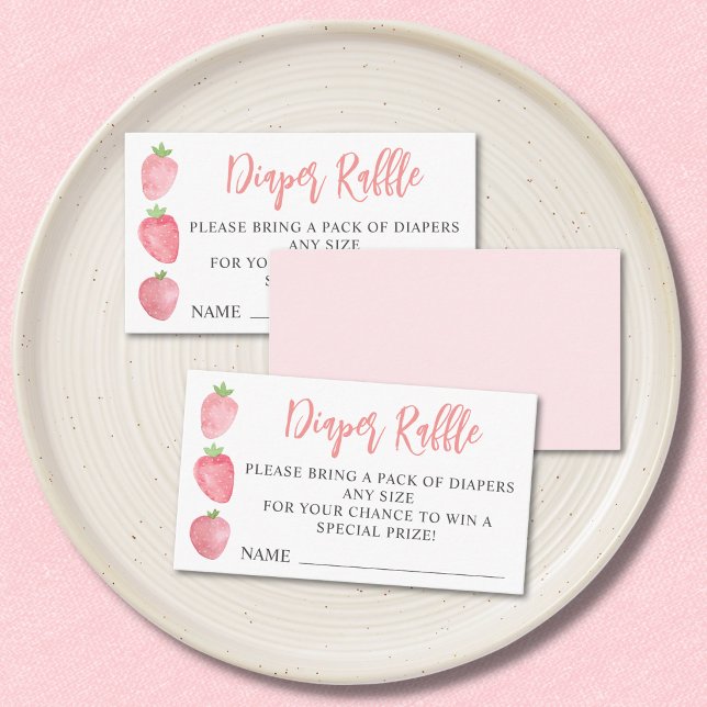 Tarjeta De Recepción Ducha de Fresa para Bebe Sorteo de Pañales (Subido por el creador)