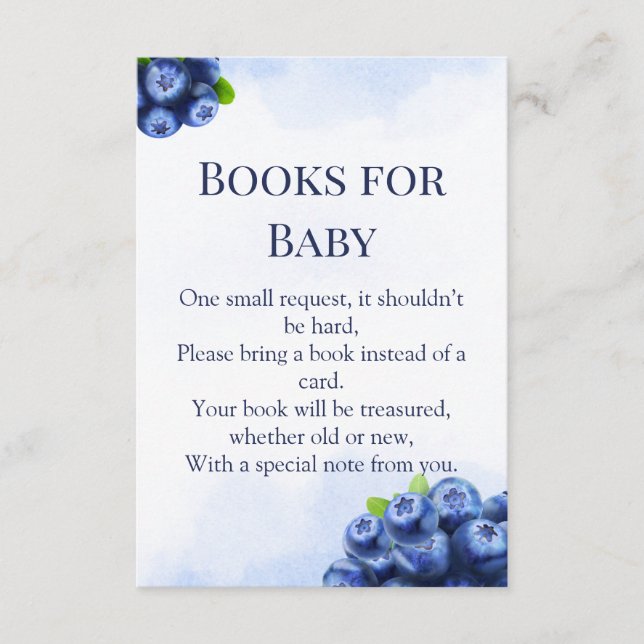 Tarjeta De Recepción Ducha de "Libros para Bebé" con Acuarela de Aránda (Anverso)