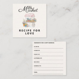 Tarjeta De Recepción Ducha de Novia Caprichosa Fresca en el Mercado