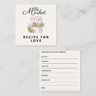 Tarjeta De Recepción Ducha de Novia Caprichosa Recién Salida del Mercad