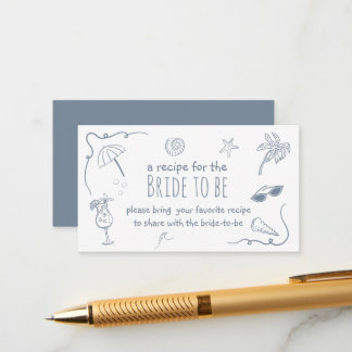 Tarjeta De Recepción Ducha de Novia Compartir una Receta Doodle de Play