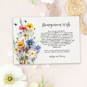 Tarjeta De Recepción Ducha de Novia con Flores Silvestres