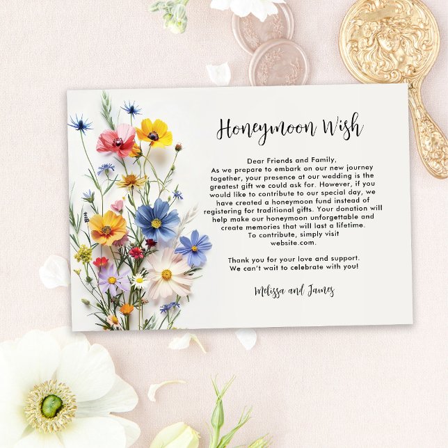 Tarjeta De Recepción Ducha de Novia con Flores Silvestres (Subido por el creador)