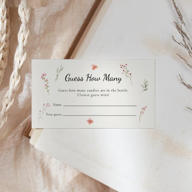 Tarjeta De Recepción Ducha de novia con presupuesto de flores silvestre (Subido por el creador)