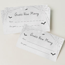 Tarjeta De Recepción Ducha de novia de Halloween adivina cuántos