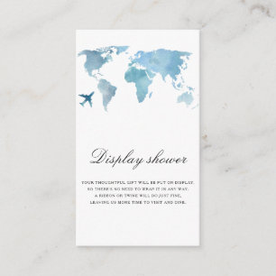 Tarjeta De Recepción Ducha de novia de viaje exhibición ducha